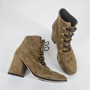 Officine Creative Brown Suede Ankle Boots